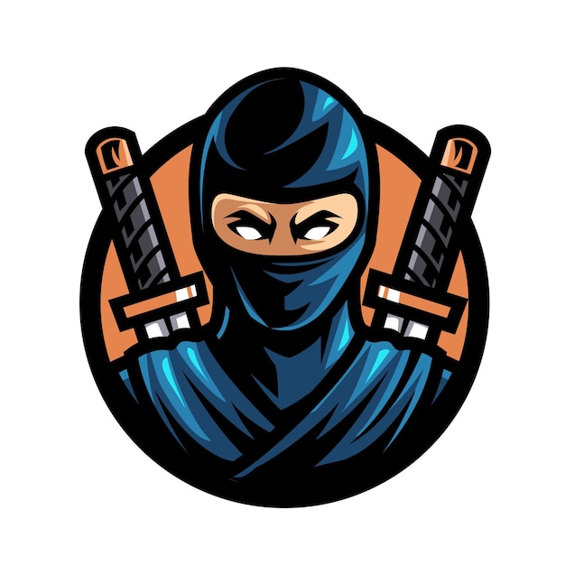 Logotipo de mascota Ninja profesional moderno