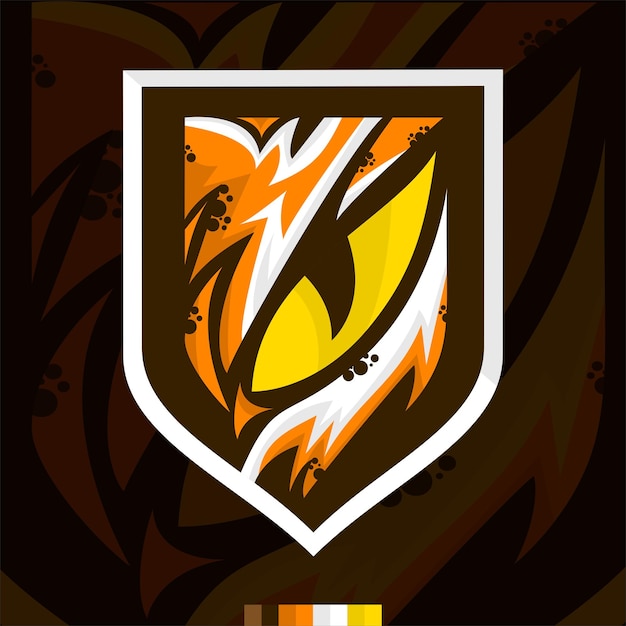 Vector logotipo de la mascota ojo de tigre esport