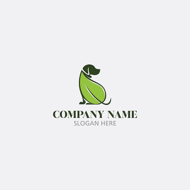 Vector logotipo de mascota orgánica mascota con plantilla de vector de concepto de diseño de logotipo orgánico