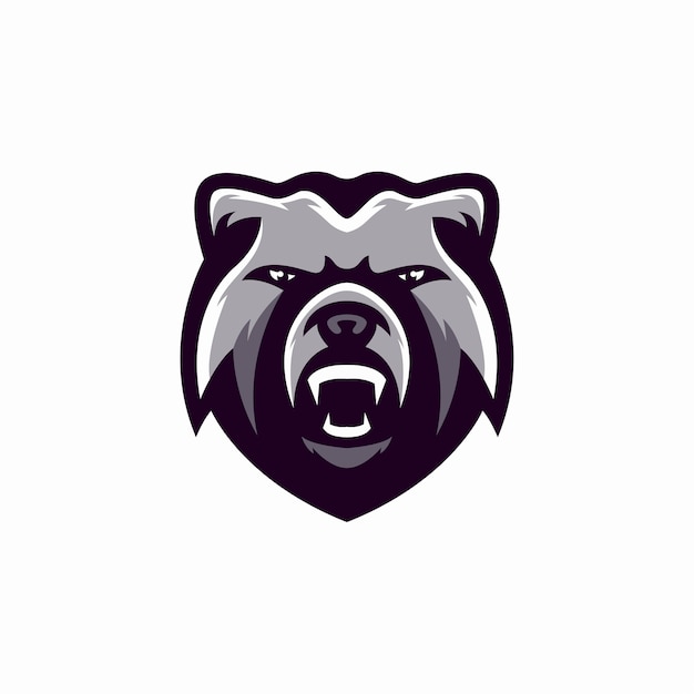 Vector logotipo de la mascota del oso esport