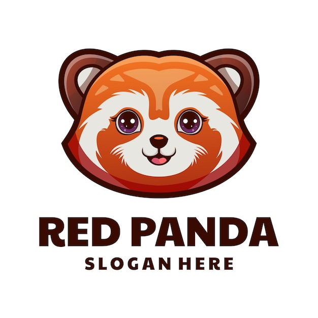 El logotipo de la mascota del panda rojo