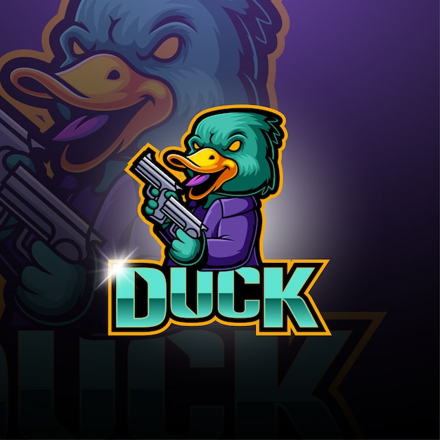 Logotipo de la mascota de pato esport