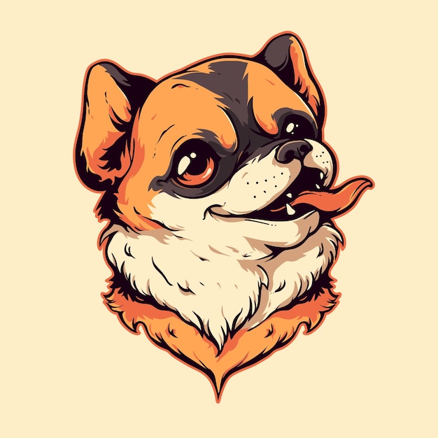 Logotipo de mascota de perro para camiseta de perro de deporte Diseño de logotipo de perro pegatina de perro