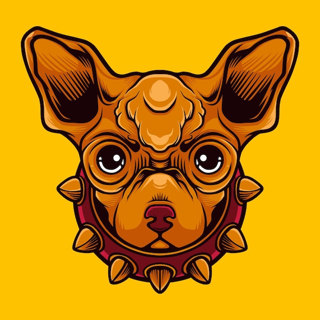 Logotipo de mascota de perro lindo vector premium
