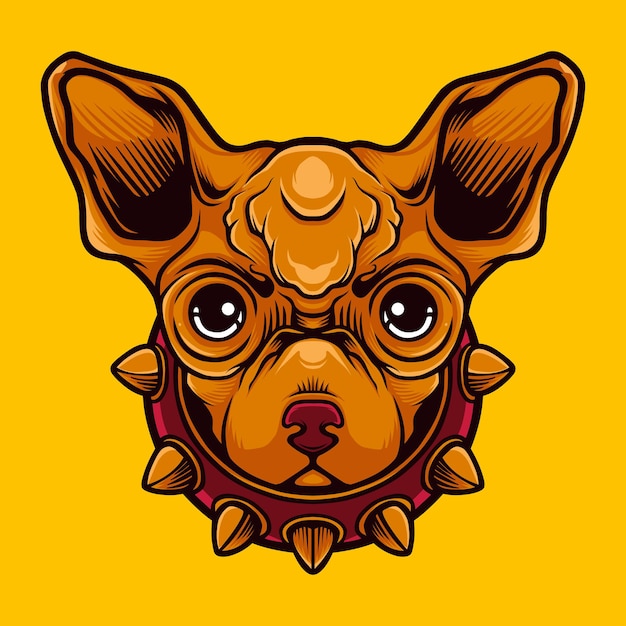 Logotipo de mascota de perro lindo vector premium