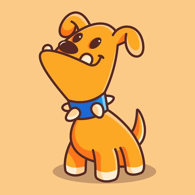 Logotipo de la mascota del perro lindo