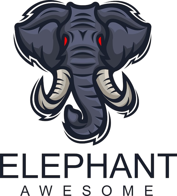 Logotipo de mascota de personaje de elefante