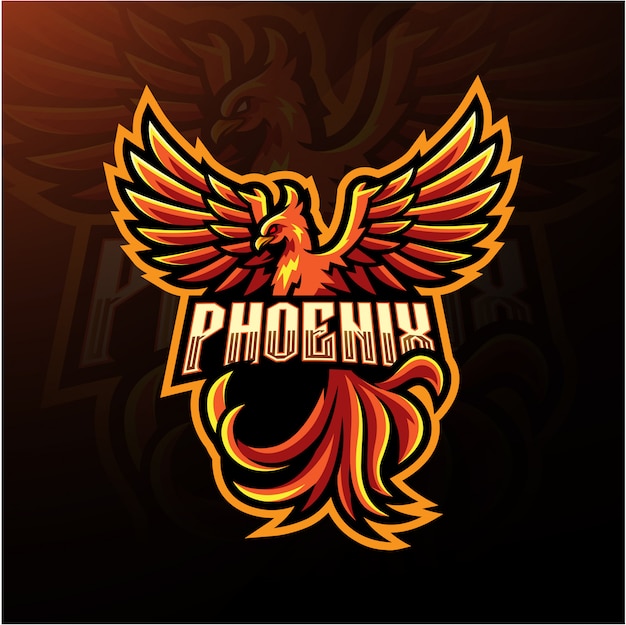 Logotipo de la mascota de phoenix esport