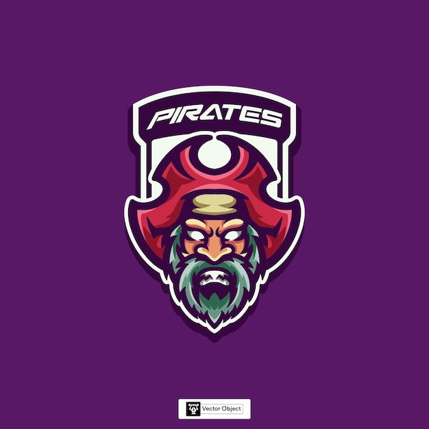 Logotipo de la mascota de piratas