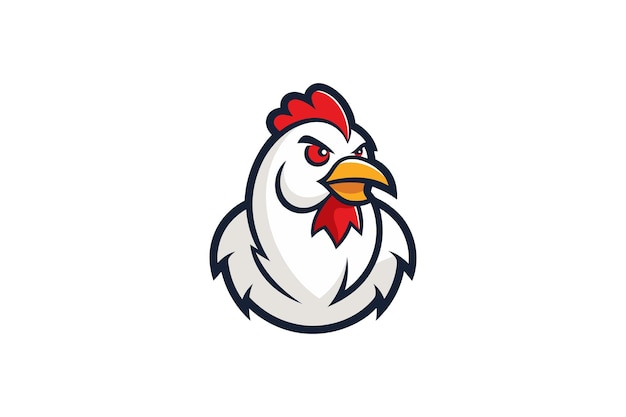 El logotipo de la mascota del pollo eps de ilustración de arte vectorial