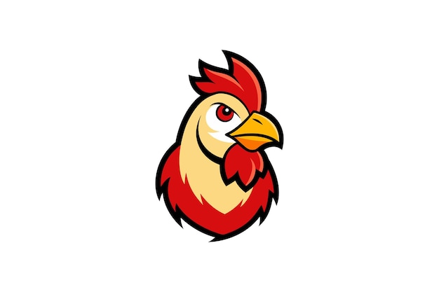 El logotipo de la mascota del pollo eps de ilustración de arte vectorial