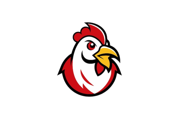 El logotipo de la mascota del pollo eps de ilustración de arte vectorial