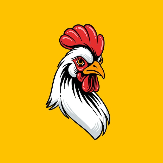 logotipo mascota de pollo personaje mascota del pollo ilustración de dibujos animados