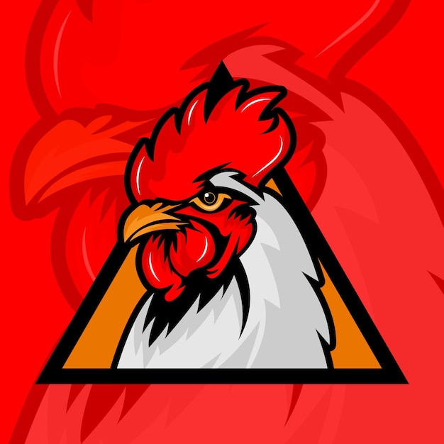 Vector logotipo de la mascota de pollo
