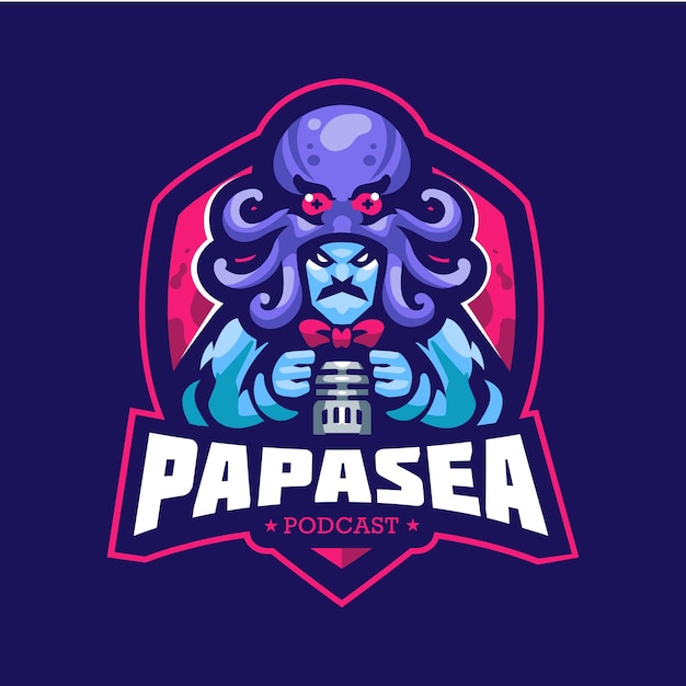 Logotipo de mascota de pulpo