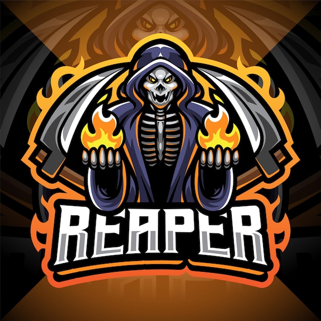 Vector logotipo de la mascota reaper esport