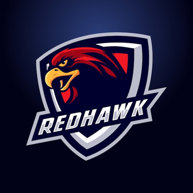 Logotipo de la mascota de red hawk