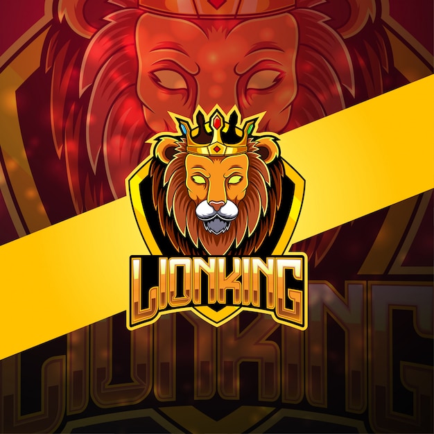 Logotipo de la mascota del rey león esport