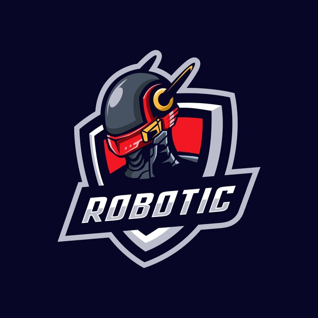 Logotipo de mascota robótica