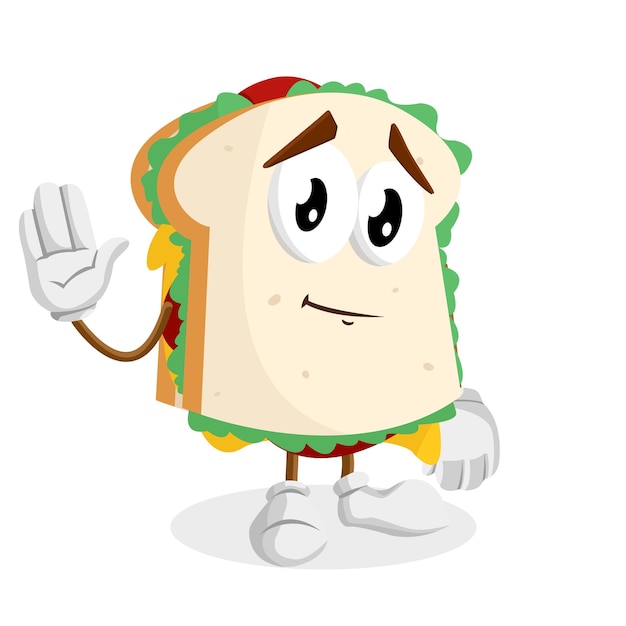 El logotipo de la mascota del sándwich se despide