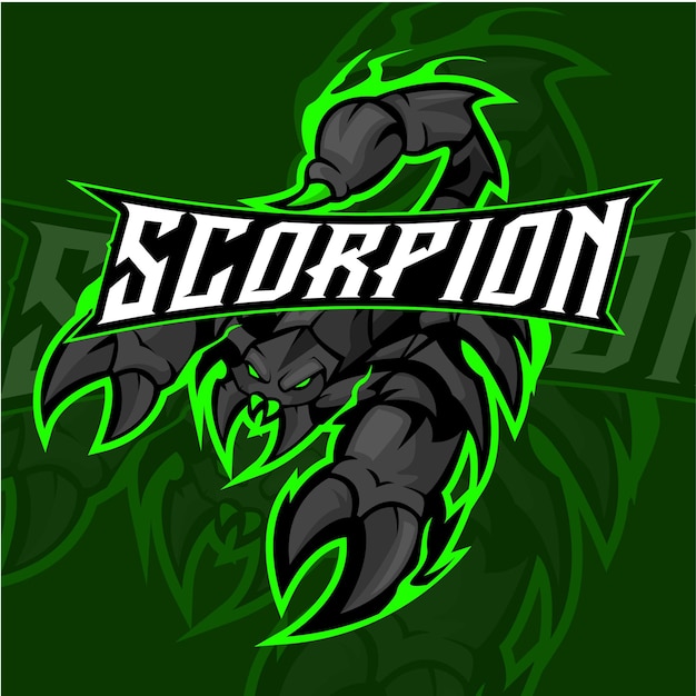 LOGOTIPO DE LA MASCOTA SCORPION PARA EL VECTOR DE ILUSTRACIÓN DEL EQUIPO ESPORT