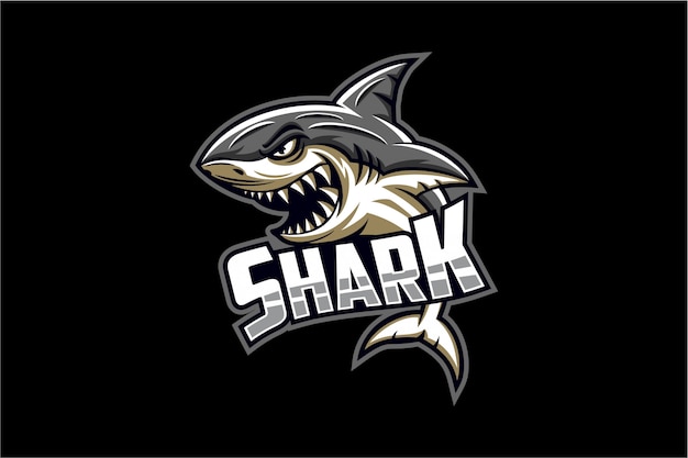 Logotipo de la mascota de shark esport