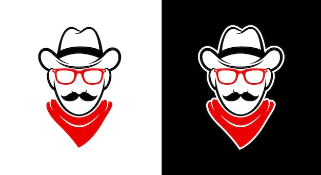 Logotipo de la mascota del sheriff geek