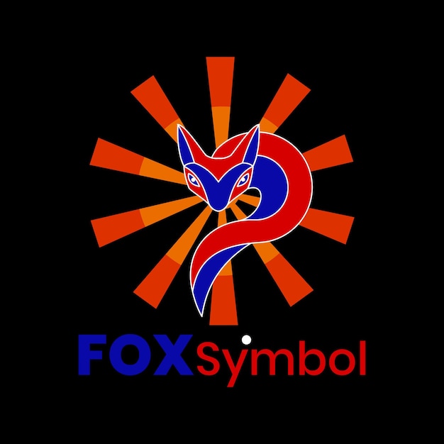Logotipo de mascota símbolo de zorro diseño único y moderno simple