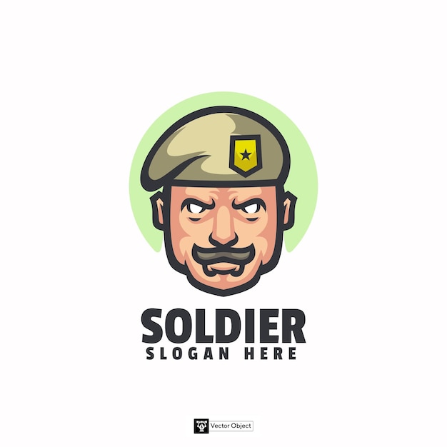 Logotipo de la mascota del soldado