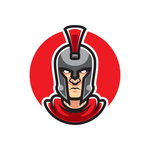 Logotipo de mascota spartan head sport
