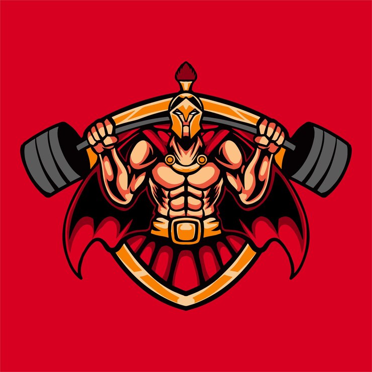 El logotipo de la mascota de Spartan Warrior Fitness