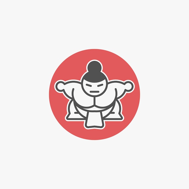 El logotipo de la mascota del sumo