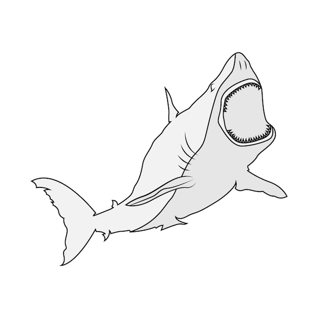 Logotipo de mascota de tiburón Logotipo de esport de tiburón