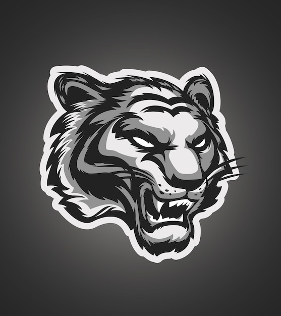 El logotipo de la mascota del tigre blanco