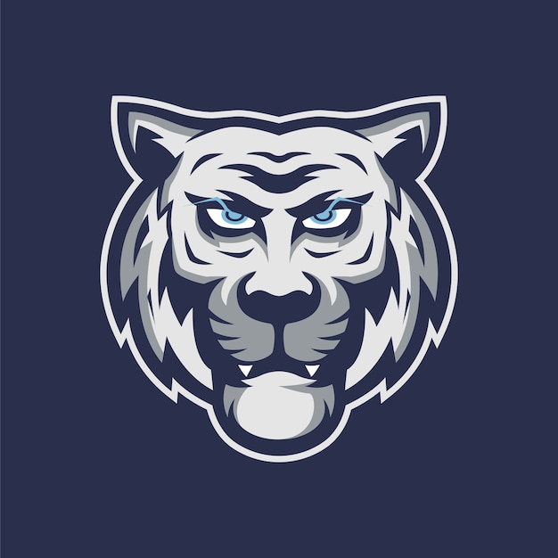 El logotipo de la mascota del tigre blanco