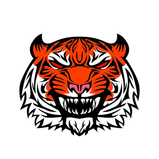 Logotipo de la mascota del tigre feroz