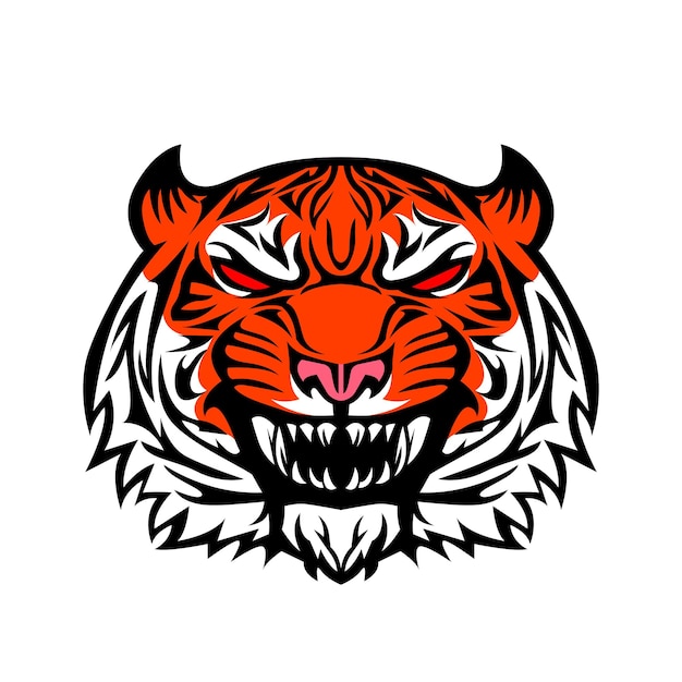 Logotipo de la mascota del tigre feroz