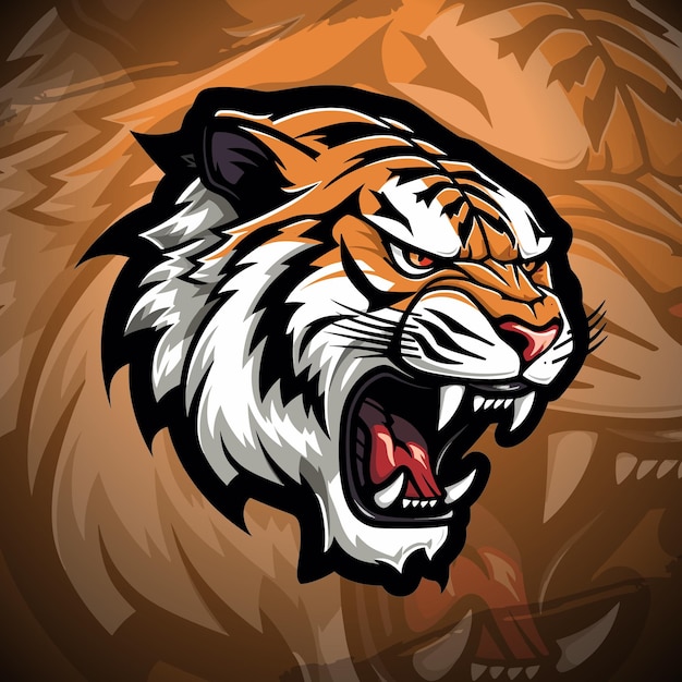 Logotipo de la mascota del tigre inspirado en el vintage Ilustración de la vieja escuela para la identidad del equipo deportivo