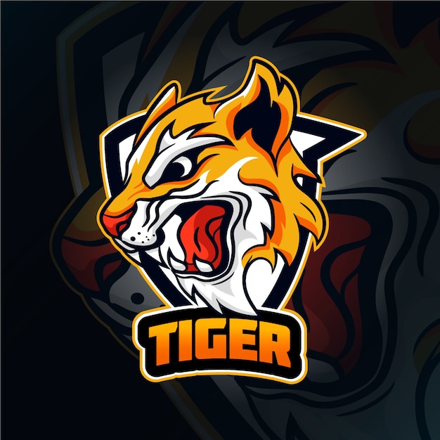 Logotipo de la mascota del tigre salvaje