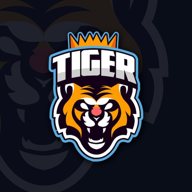 Vector logotipo de mascota con tigre