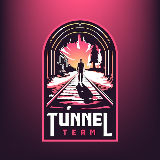 Logotipo de la mascota del túnel