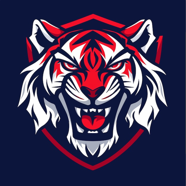 El logotipo de la mascota del vector del tigre