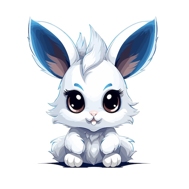 El logotipo de la mascota vectorial es el conejo.