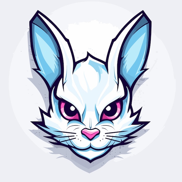 El logotipo de la mascota vectorial es el conejo.