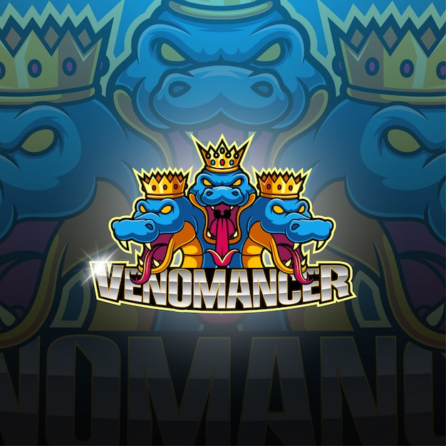 Logotipo de la mascota de venomancer esport