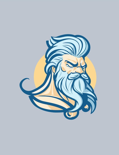 Vector un logotipo de mascota de zeus