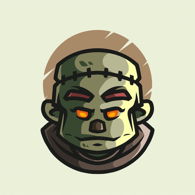 Vector logotipo de la mascota zombie