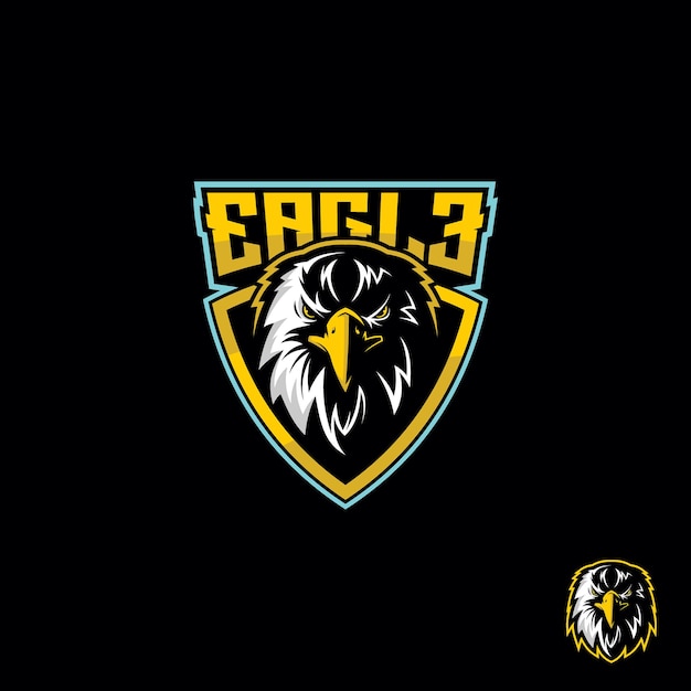 Logotipo de mascotas de cabeza de águila vector eps 10