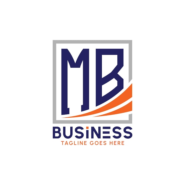 Logotipo de MB Business Letter Logotipo moderno de MB para la marca corporativa Logotipo de éxito de crecimiento de MB