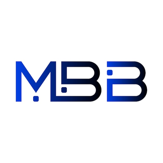 Logotipo de MBB creativo moderno minimalista inicial monograma símbolo tipografía vectorial diseño de íconos elegante